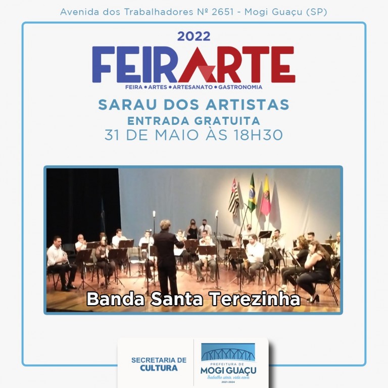 BANDA SANTA TEREZINHA CONFIRMA APRESENTAÇÃO NO SARAU DOS ARTISTAS