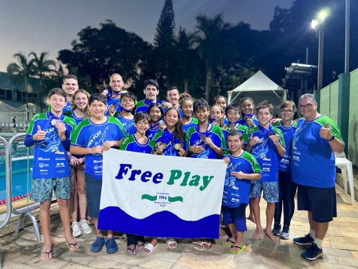 FREE PLAY TERÁ 12 NADADORES NO TORNEIO REGIONAL DE LIMEIRA